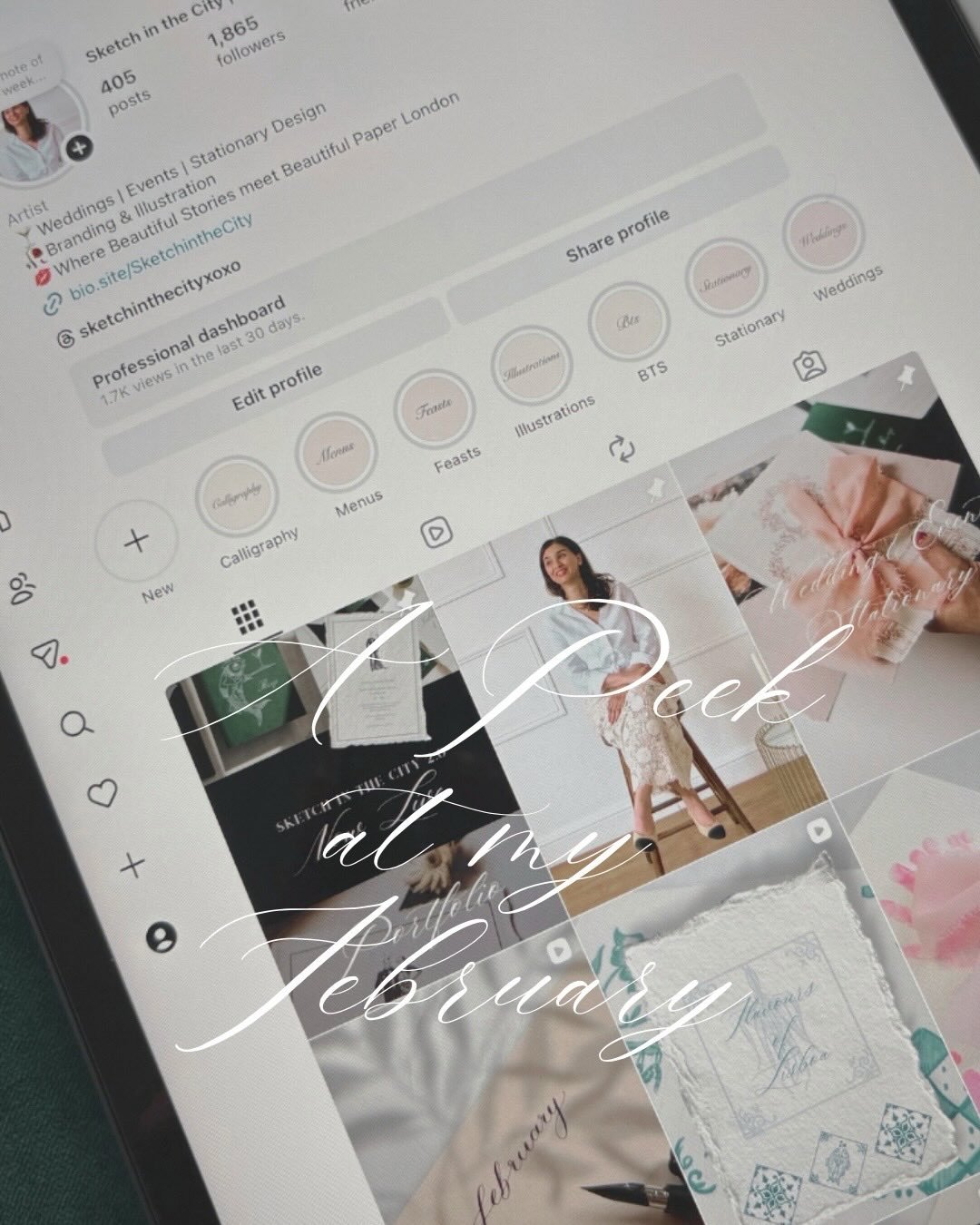 A little peek at February 🤍

Ink stained fingers, new calligraphy flowing onto textured paper, the beginning of a beautiful new project&hellip; and slow painting moments in between.

Building stories in paper, one delicate detail at a time.