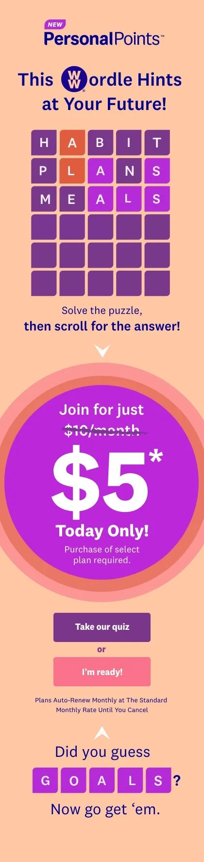 Weight Watchers Email