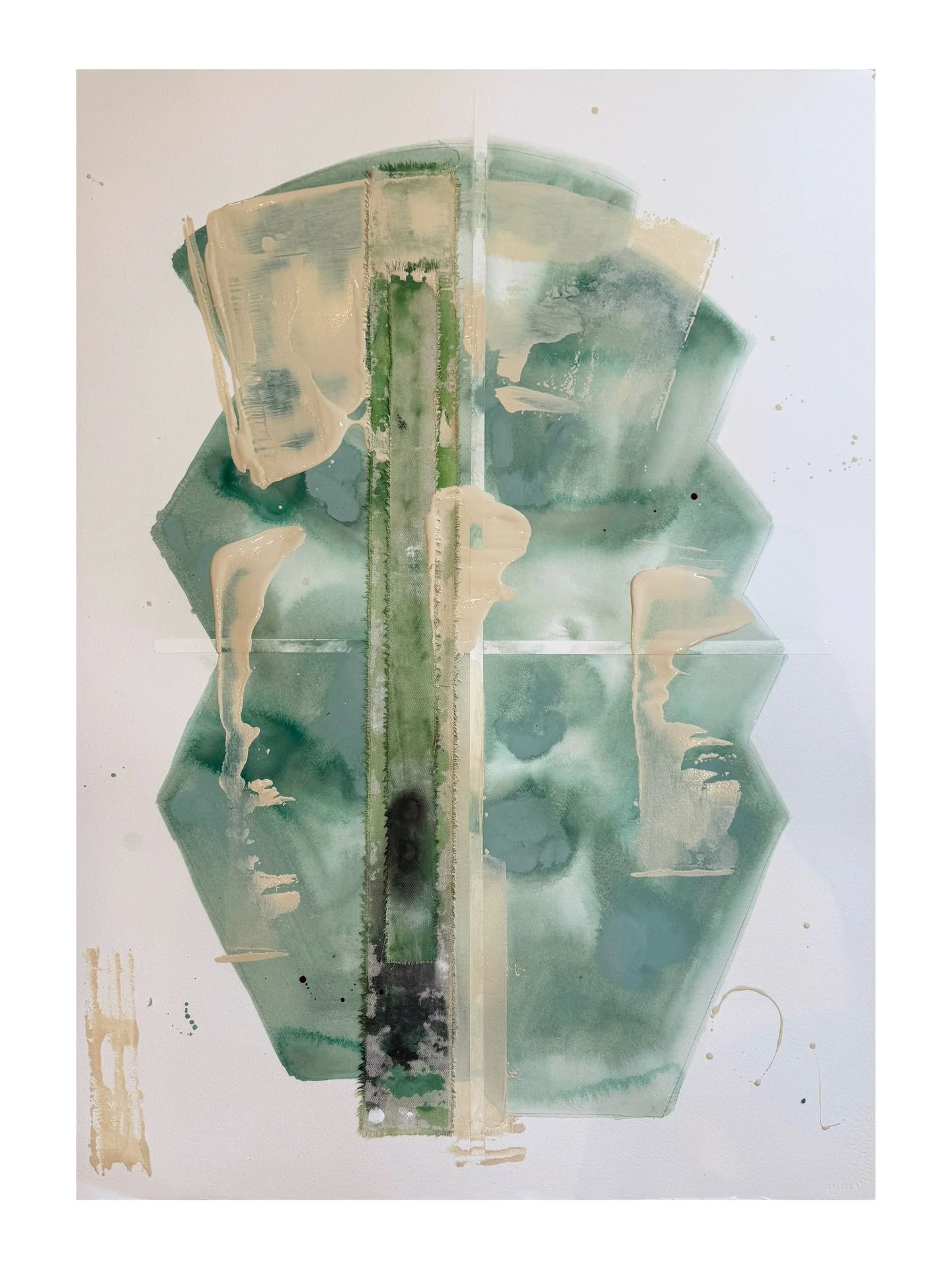 It feels so good to be back in the studio. There is something about loosening my hand and letting things flow that feels therapeutic &mdash; a quiet, personal language all my own. I&rsquo;ve missed it. 

The painting above came out of a moment at pla