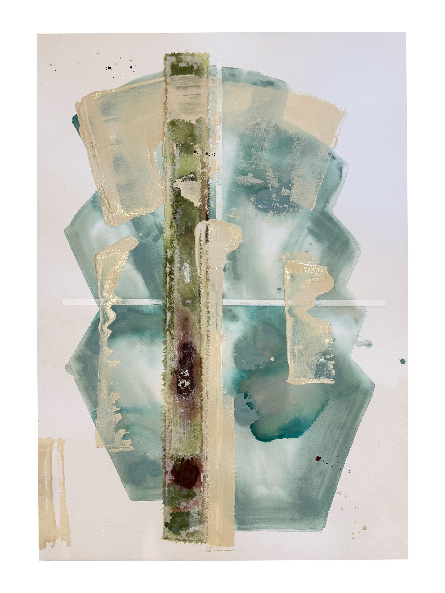 &ldquo;Endlessly Non-stretched&rdquo; 40 x 30 in. Work on Paper 🌀 SOLD | More available inventory on my website #lauradeems
