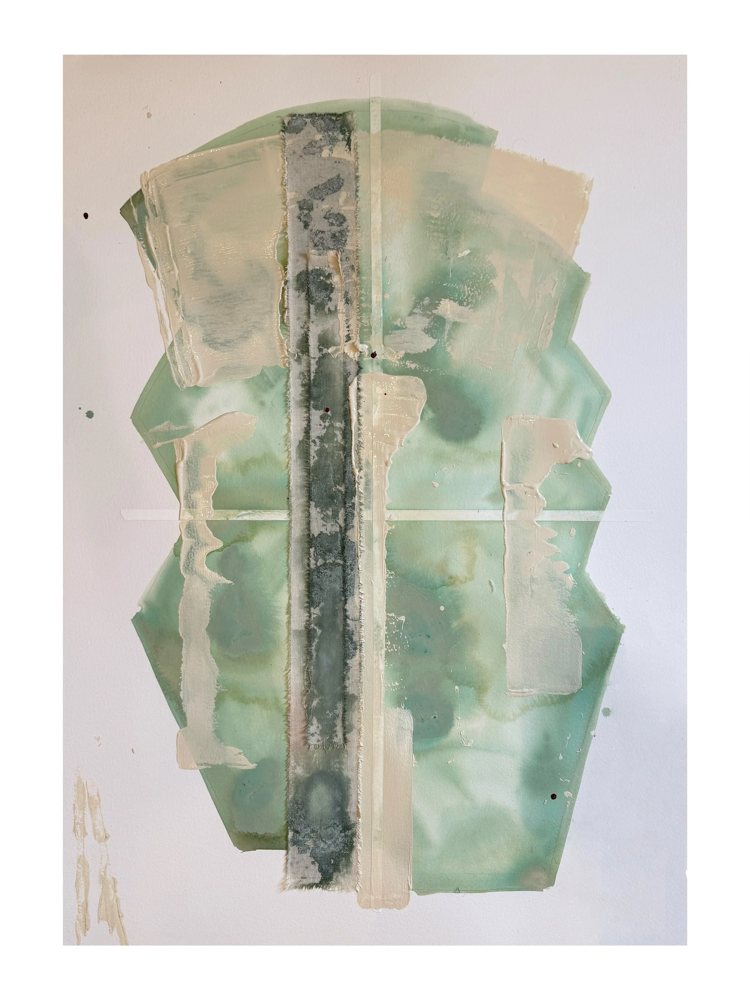 &ldquo;Swimmingly&rdquo;, 2026 | Mixed Media on Heavyweight Paper #lauradeems