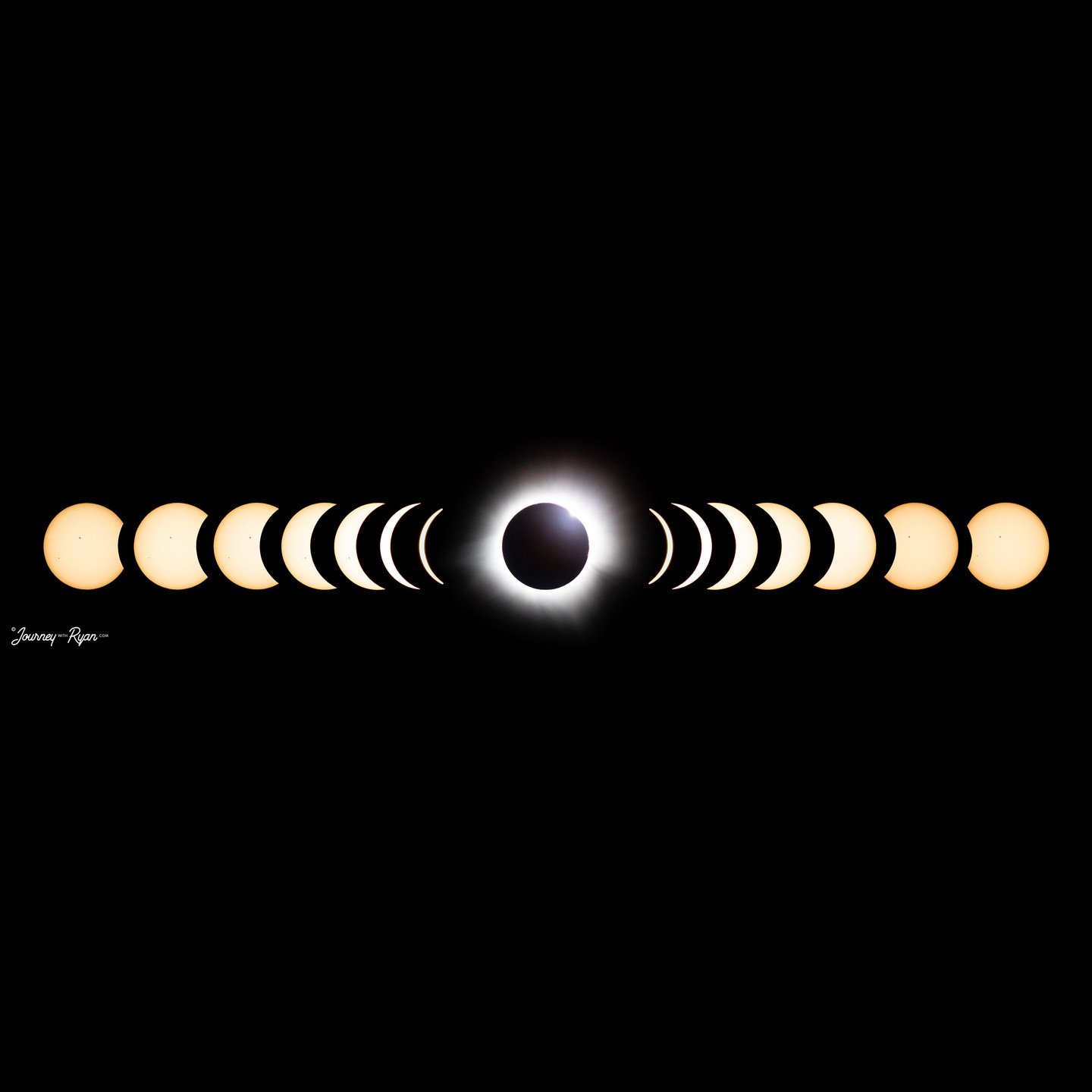 Total Eclipse
.
As many experienced (or re-experienced) this past Monday, eclipses take on many forms throughout their process. I rarely feel like a shot of totality by itself, alone in the sky, really does it justice. It's a transitional experience 