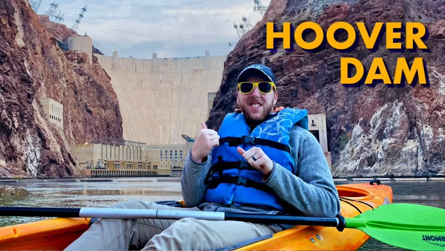 NEW VIDEO: Kayaks, Hot Springs, Colorado River, and Hoover Dam! This is definitely the coolest stretch of river I've ever been on. WATCH NOW: Link in Bio and on my story!