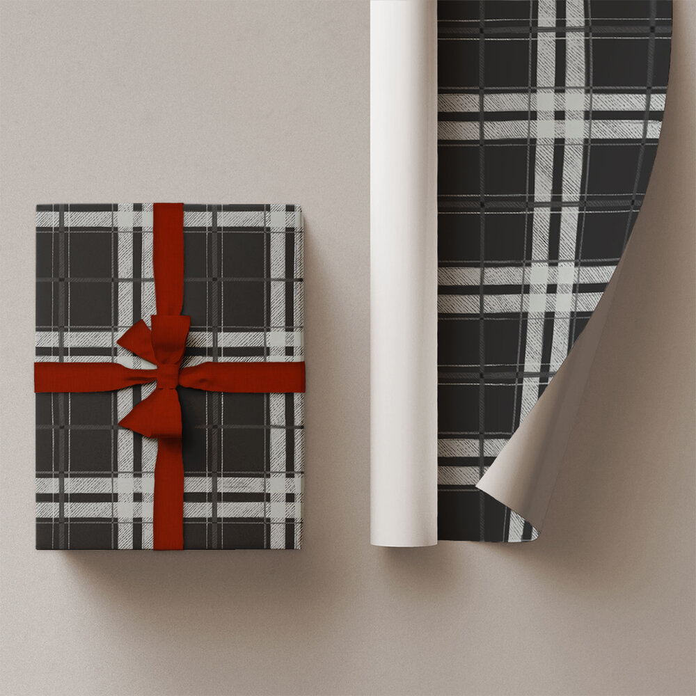 Plaid Wrapping Paper Sheets — Laura Bennett Design