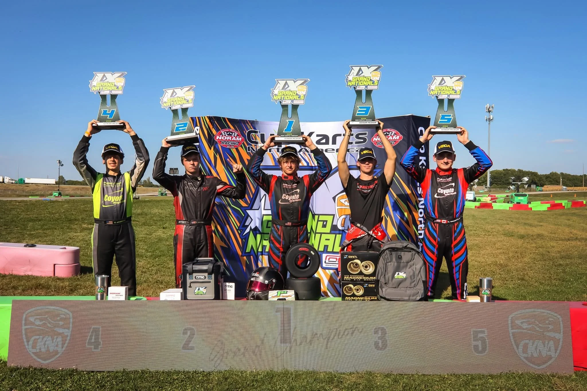Go Kart Winners  on podium at CKNA GRAND NATIONALS.