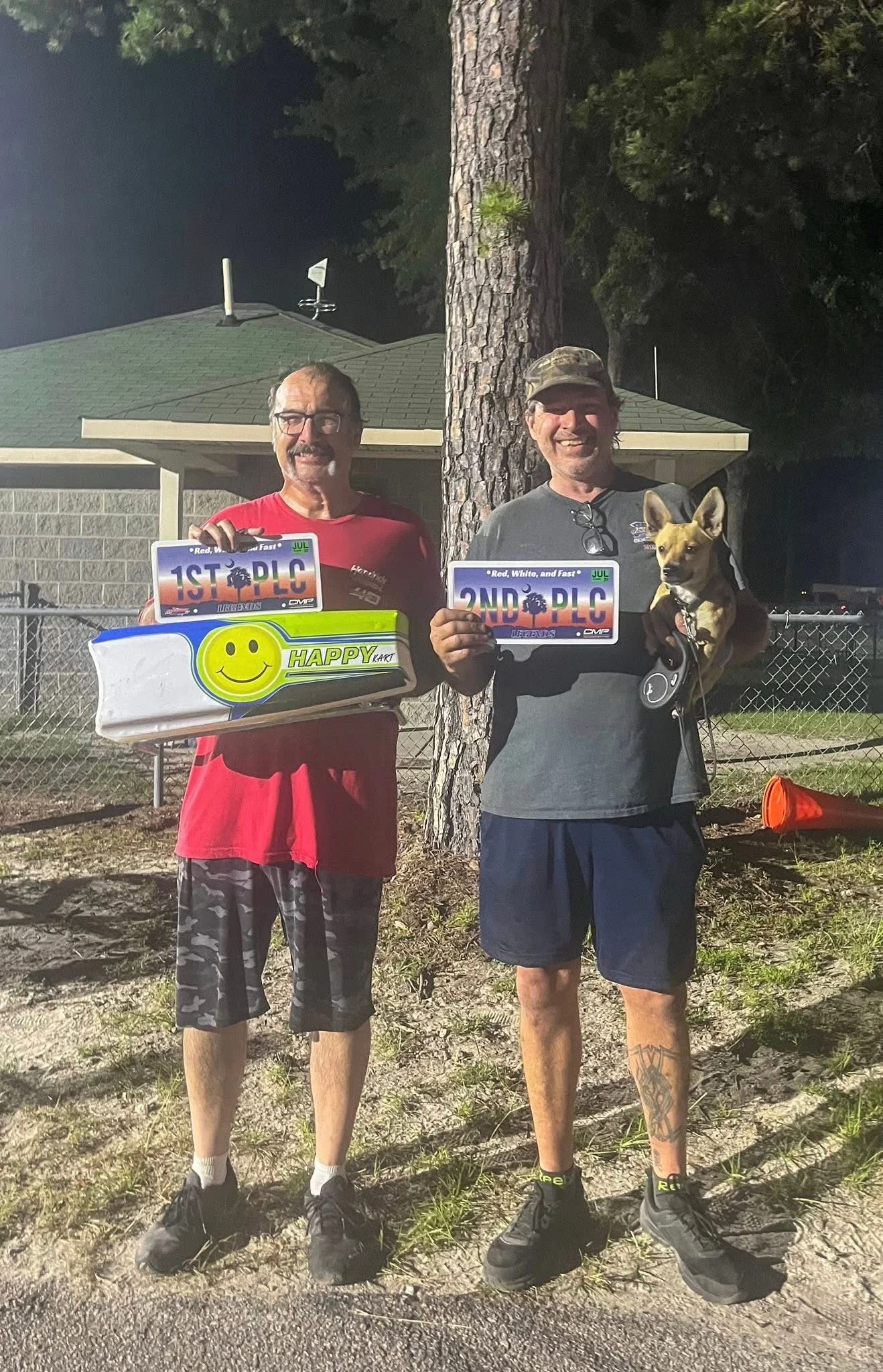 Chris Hamilton accepting his first place win for LO206 kart race.