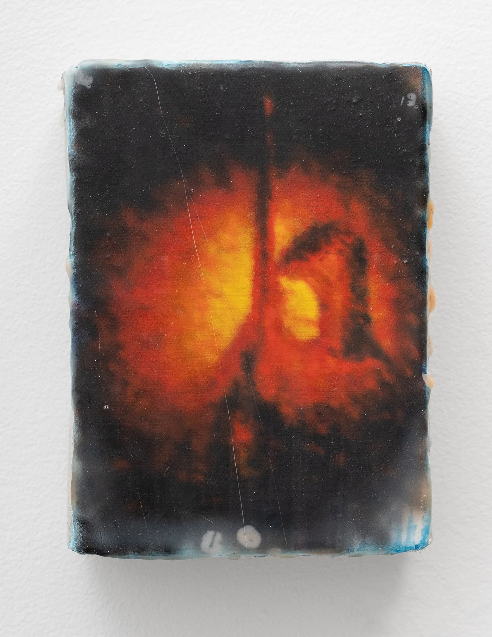 in my beginning is my end
4 1/2" x 6 3/4"
acrylic, encaustic, pigment on canvas stretched over handmade wood panel
2026