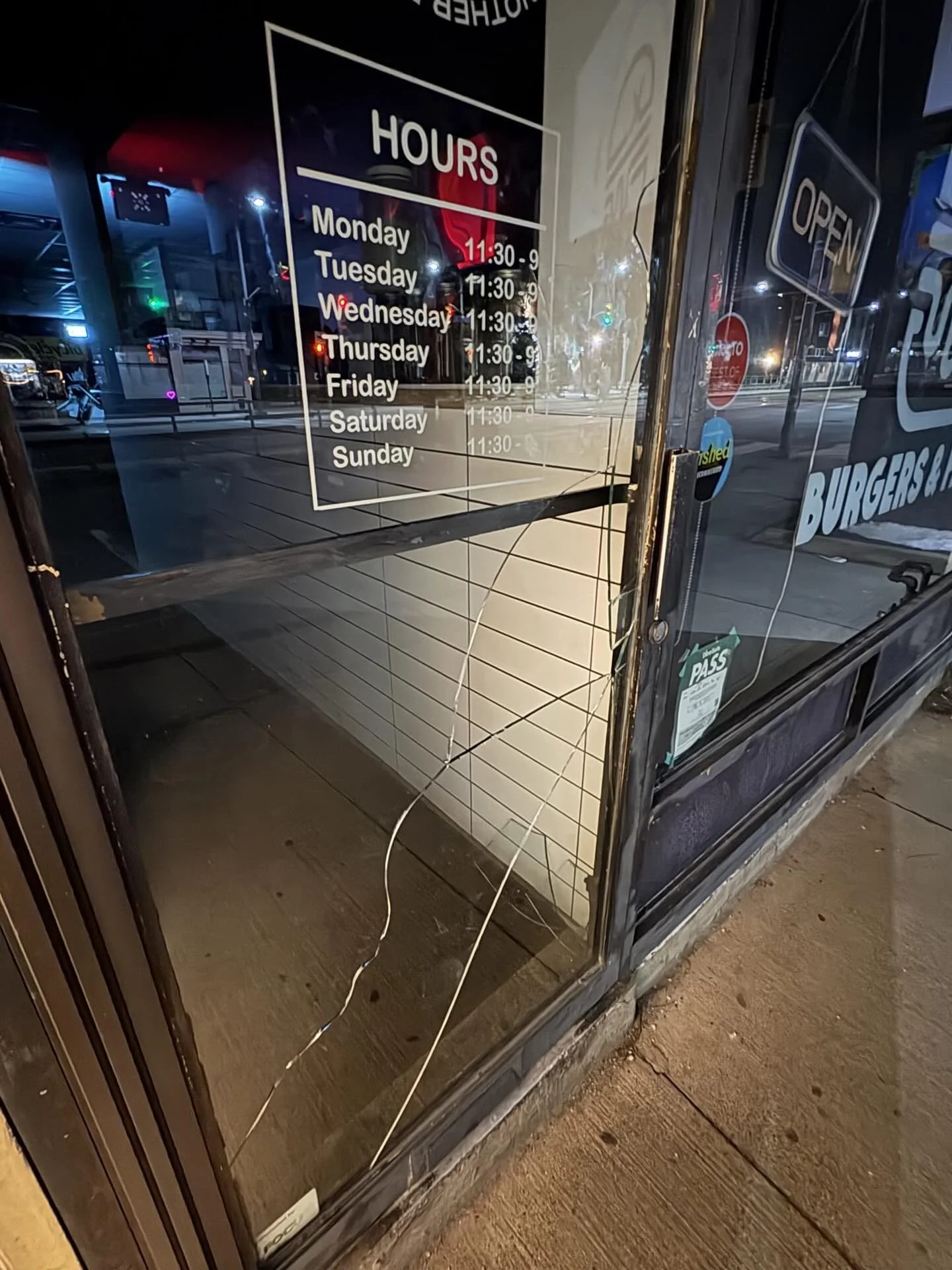At 12:26 a.m., there was an attempted break-in at our JABS &ndash; St. Clair location. While this is an unfortunate incident for a small business, we are grateful that no one was on the premises at the time and that everyone is safe.

Our door may lo