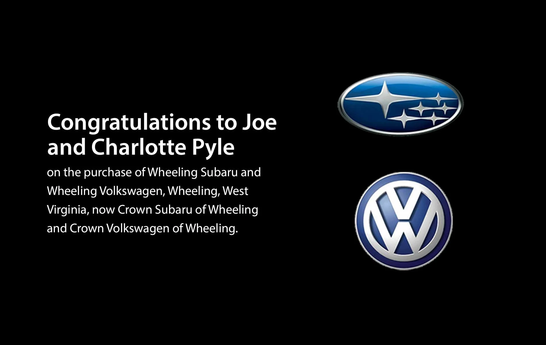 Crown Subaru of Wheeling and Crown Volkswagen of Wheeling