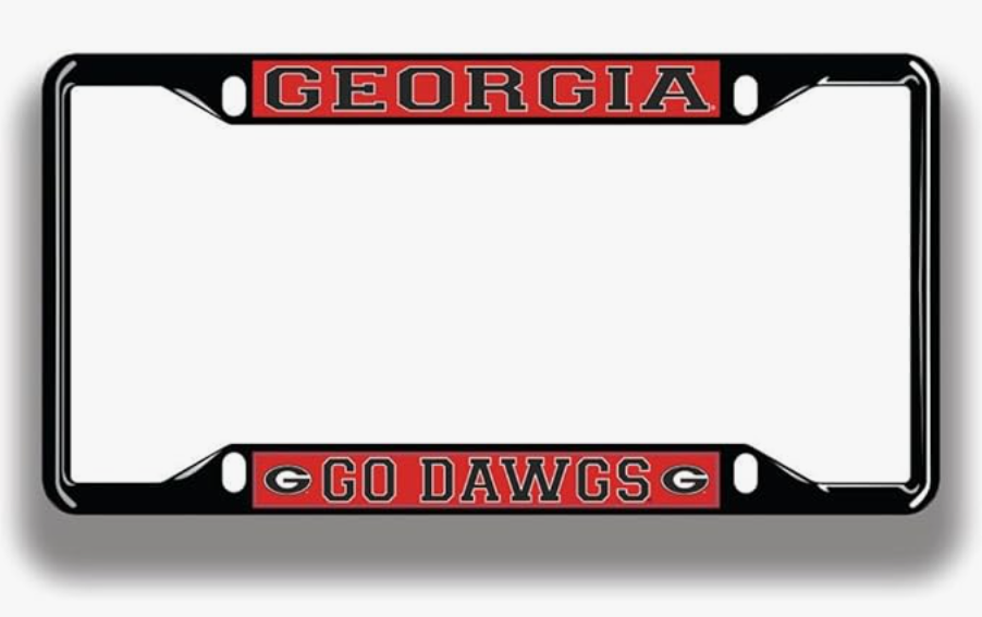 University of Georgia Go Dawgs Black License Plate Frame
