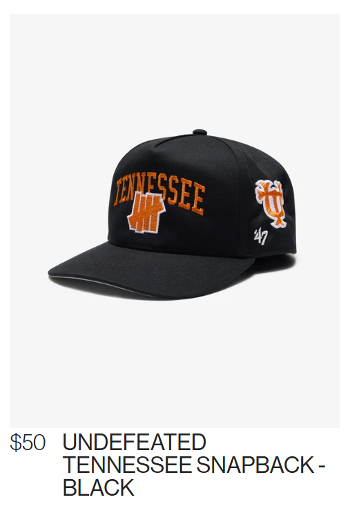 UNDEFEATED College Vault merchandise