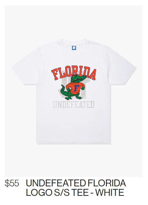 UNDEFEATED College Vault merchandise