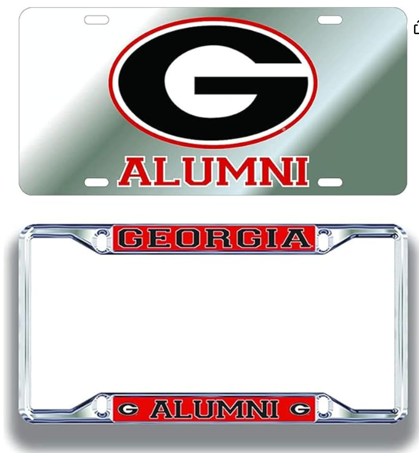 University of Georgia Alumni License Plate Frame and License Plate Bundle