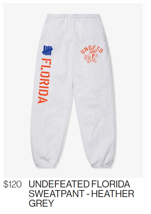 UNDEFEATED College Vault merchandise