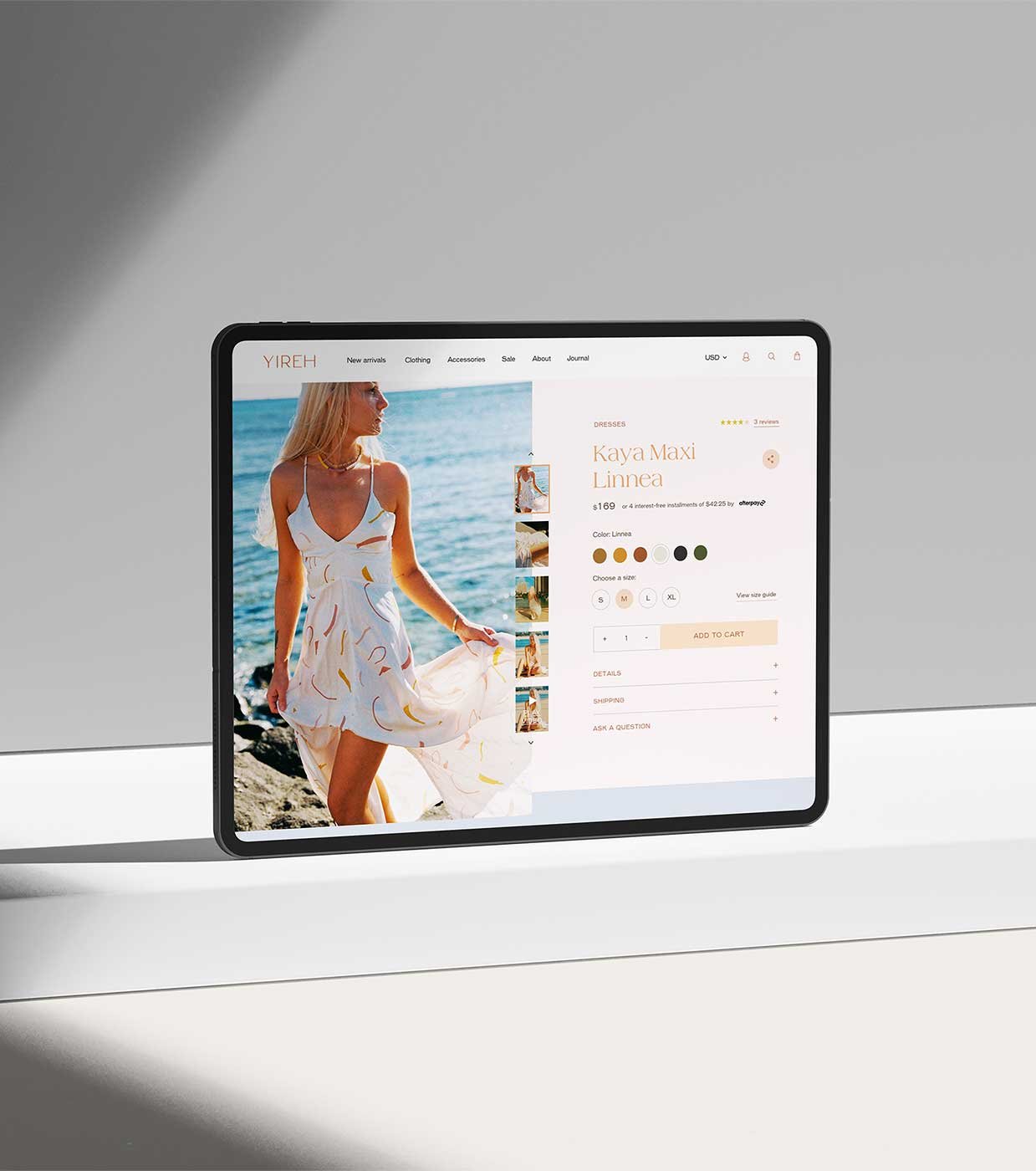 Yireh branding and e-commerce website
