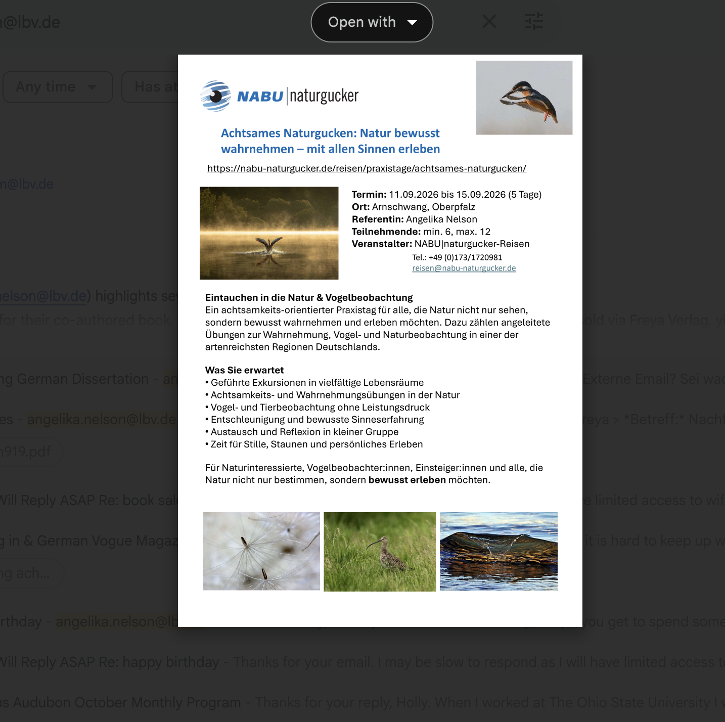 Mindful Nature Observation & Mindful Birding