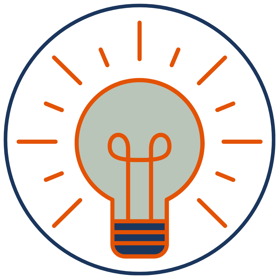 Light bulb illustration representing electrical services
