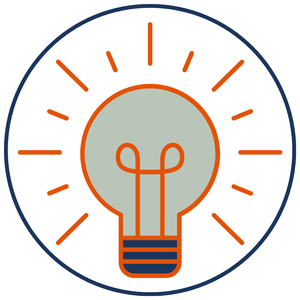 Light bulb illustration representing electrical services