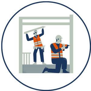 Illustration of exterior home repair services