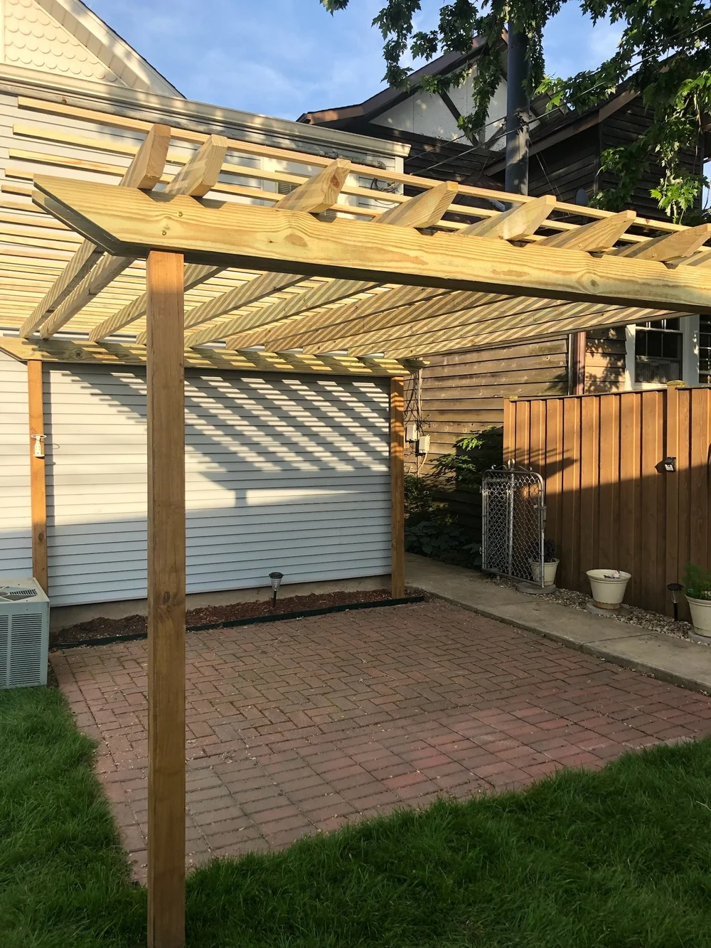 Wood Pergola Installation
