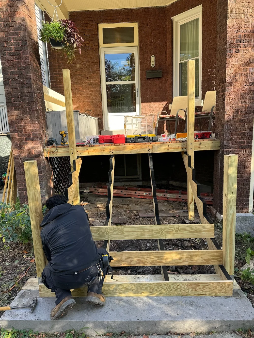 Porch Stair Tread Replacement
