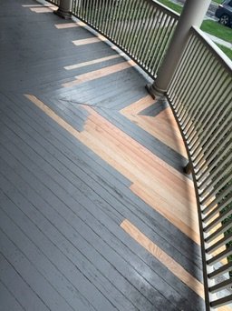 Two-Tone Wraparound Porch Floor — project photo 4