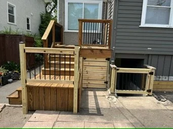 Rear Stair & Deck Railing Rebuild — project photo 1