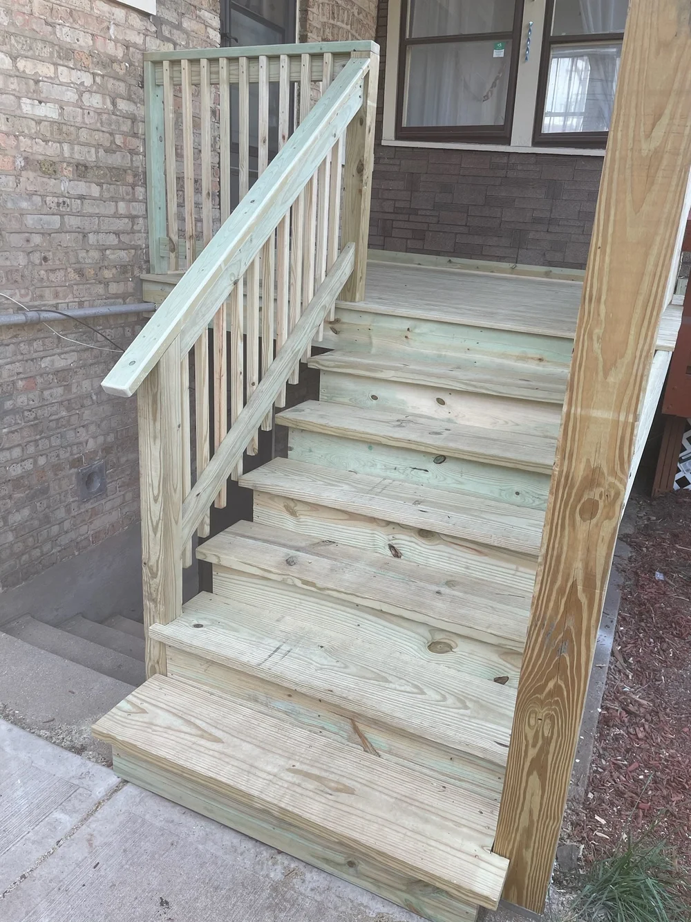 Brick Wall Entry Stair Repair