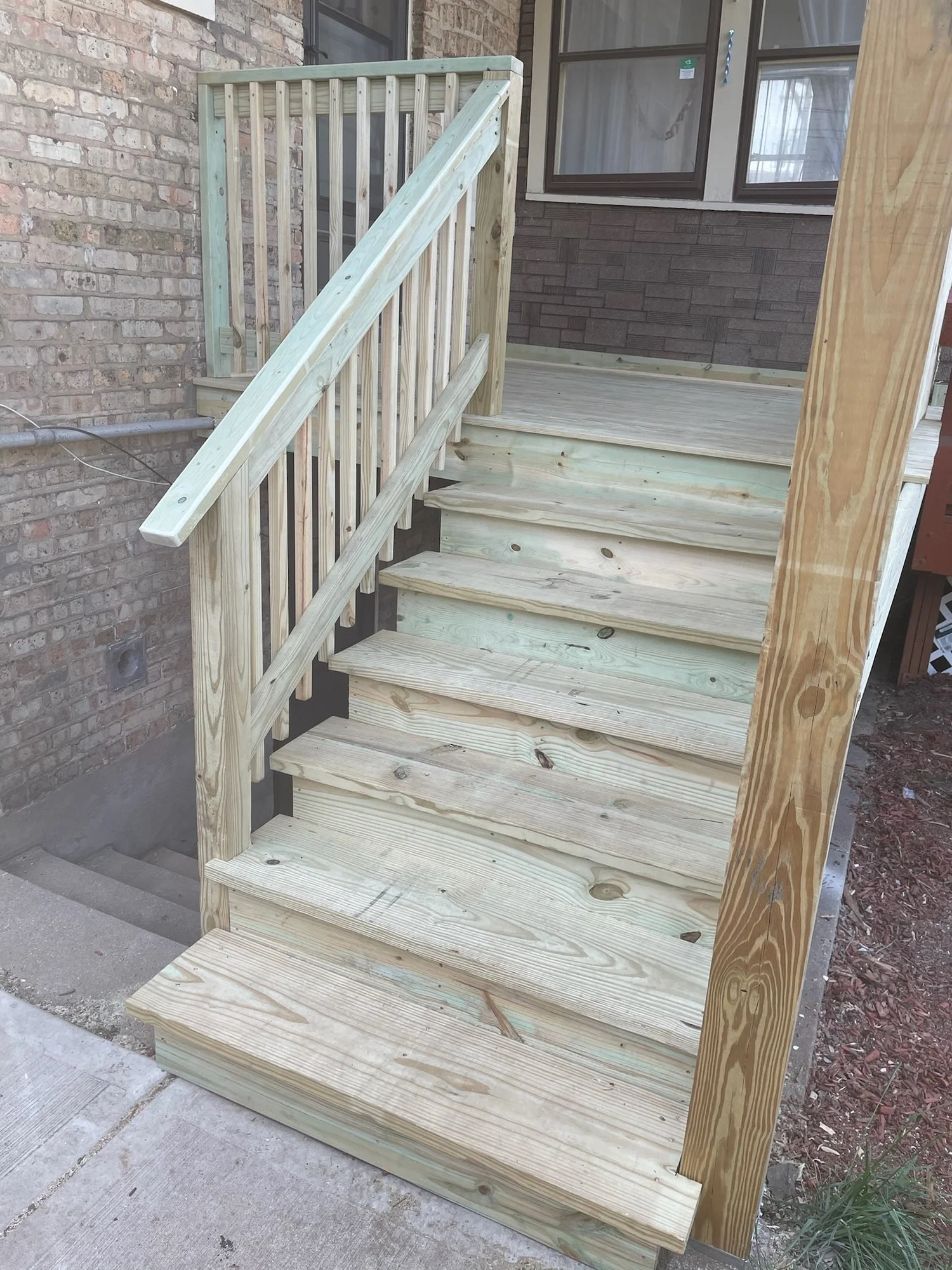 Brick Wall Entry Stair Repair — project photo 1