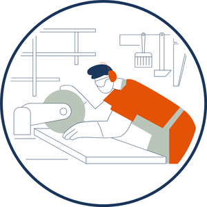 Illustration of custom carpentry services