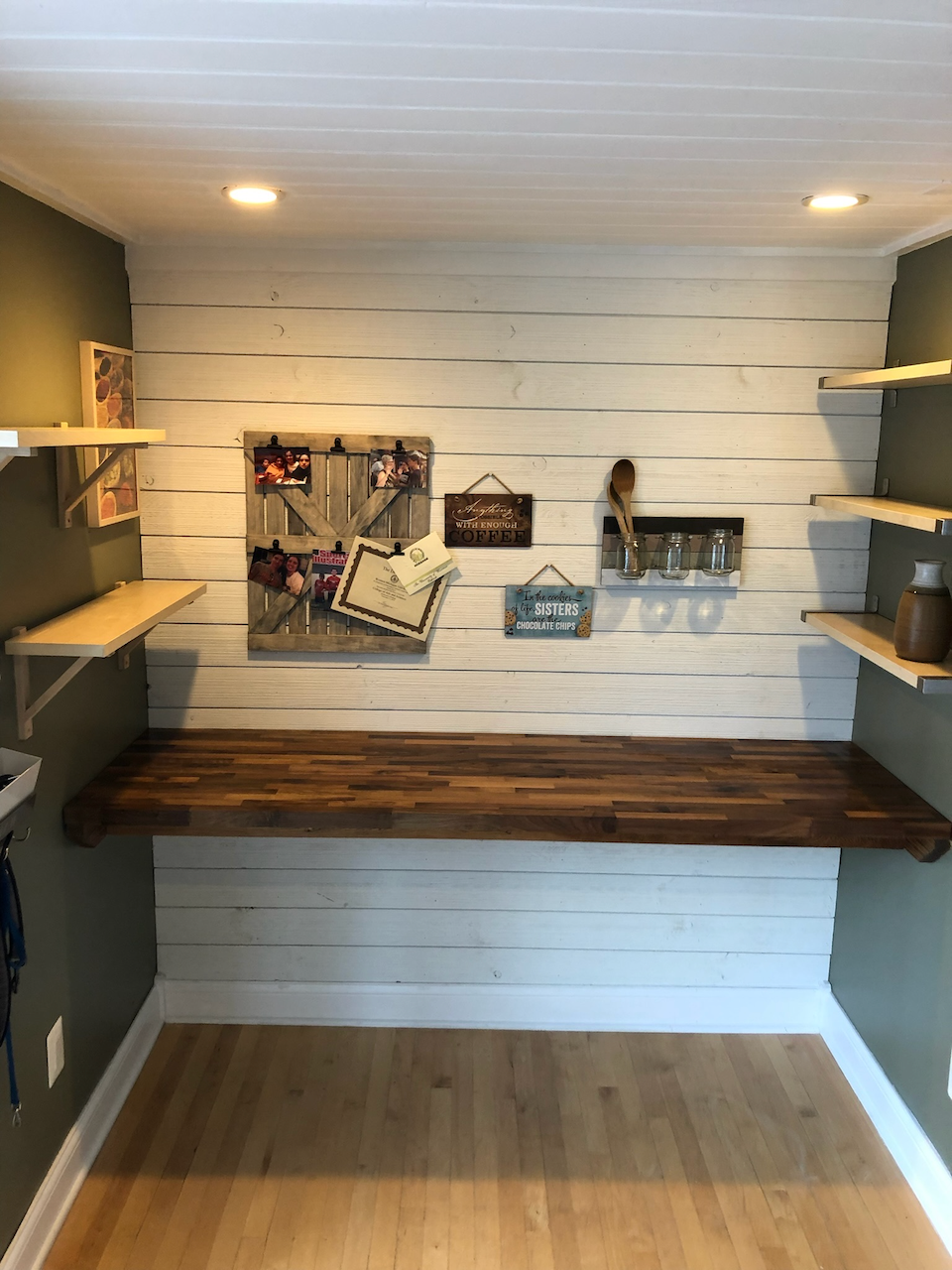 White Shiplap Writing Nook