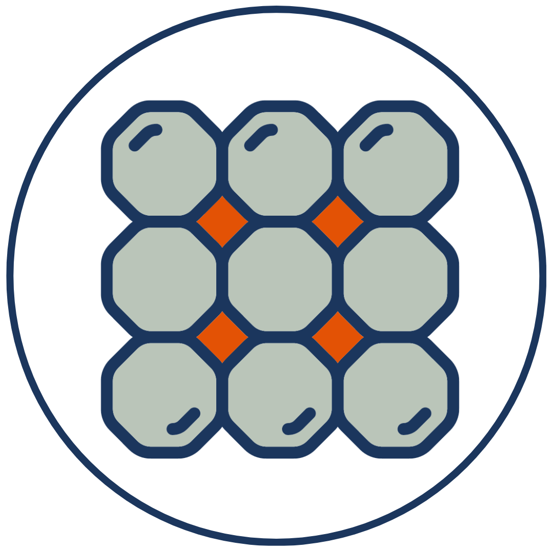 Mosaic tile illustration representing tile installation and repair