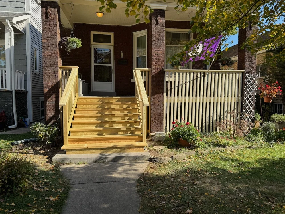 Brick Front Porch Stair & Lattice Rebuild