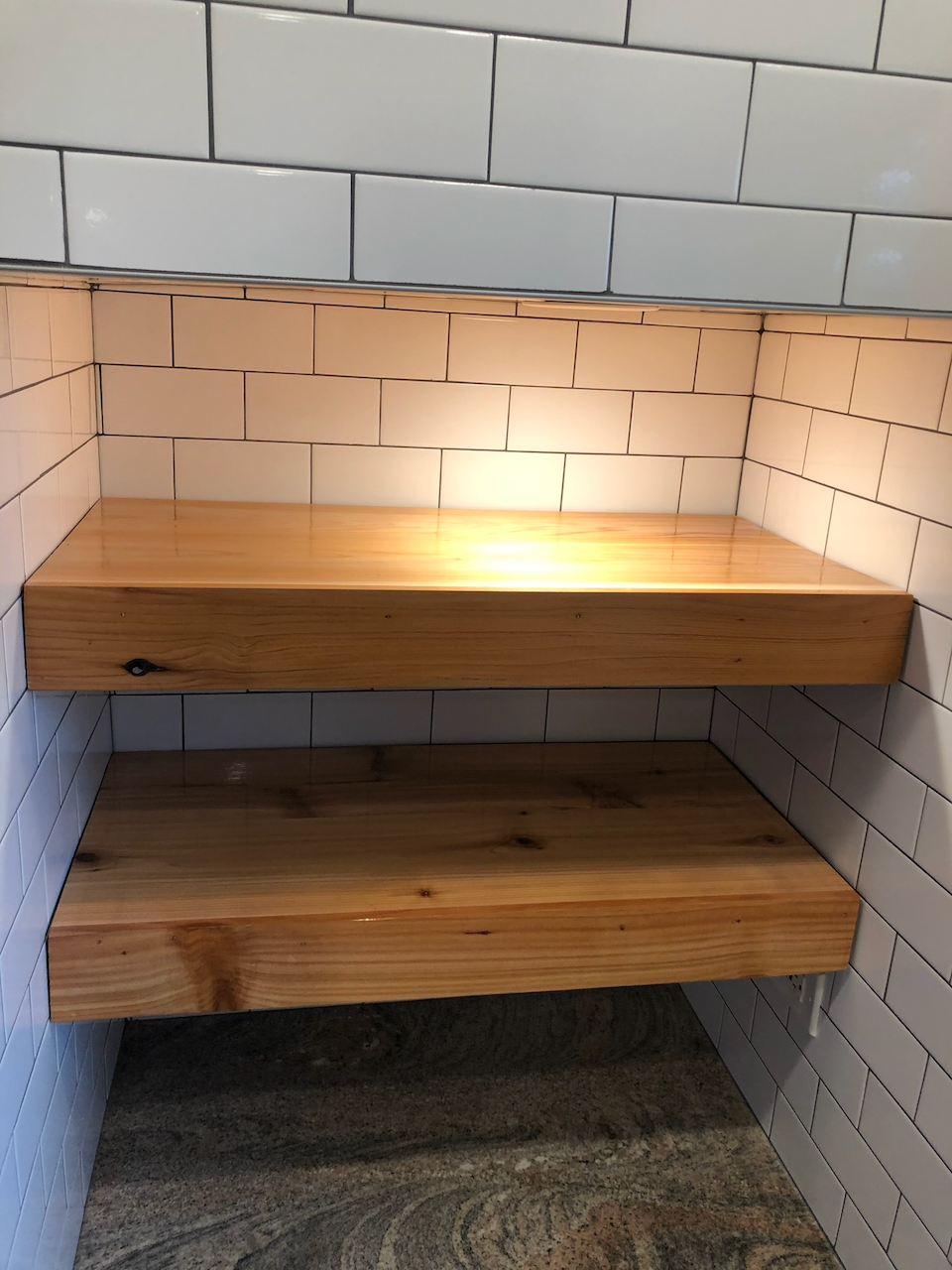 Illuminated Kitchen Shelf Niche