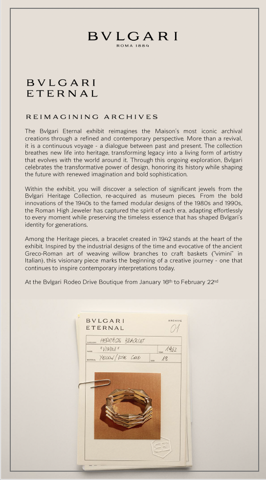 Bvlgari Eternal Exhibition