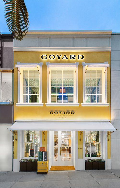 Maison Goyard on Instagram: “A most remarkable pile of luggage greets  visitors in the foyer of our #comptoir on #rodeodrive…