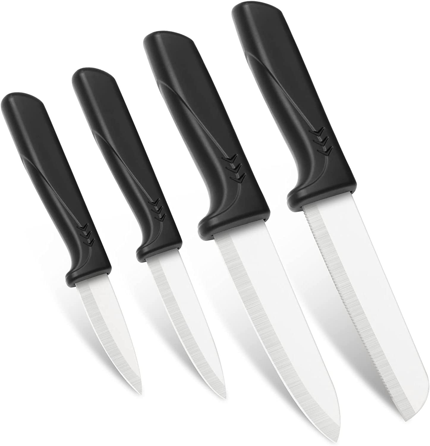 Acko Ceramic Knife Set For Kitchen: 4Pcs High Hardness Ceramic Sharp  Cutting Tools - with Sheath Covers For Home Cooking Meat Vegetables Fruit  Paring Bread (Black) — Stacks Mobile Auto Detailing