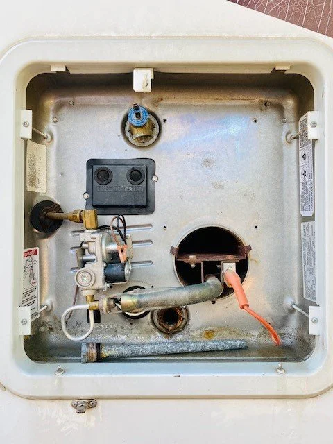 RV repair cleaning water heater