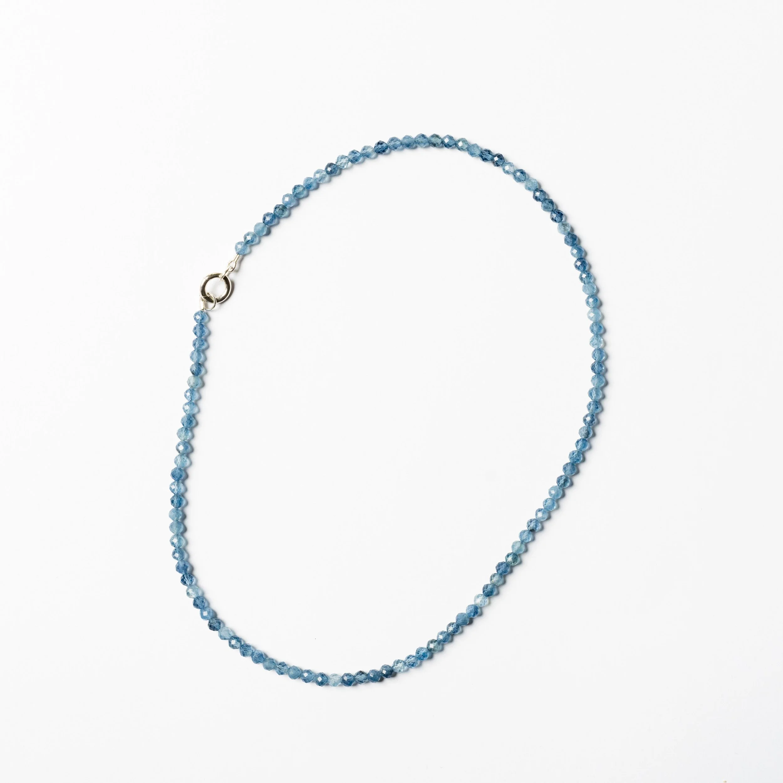 AQUAMARINE - Natural Gemstone/Birthstone Beaded Necklace