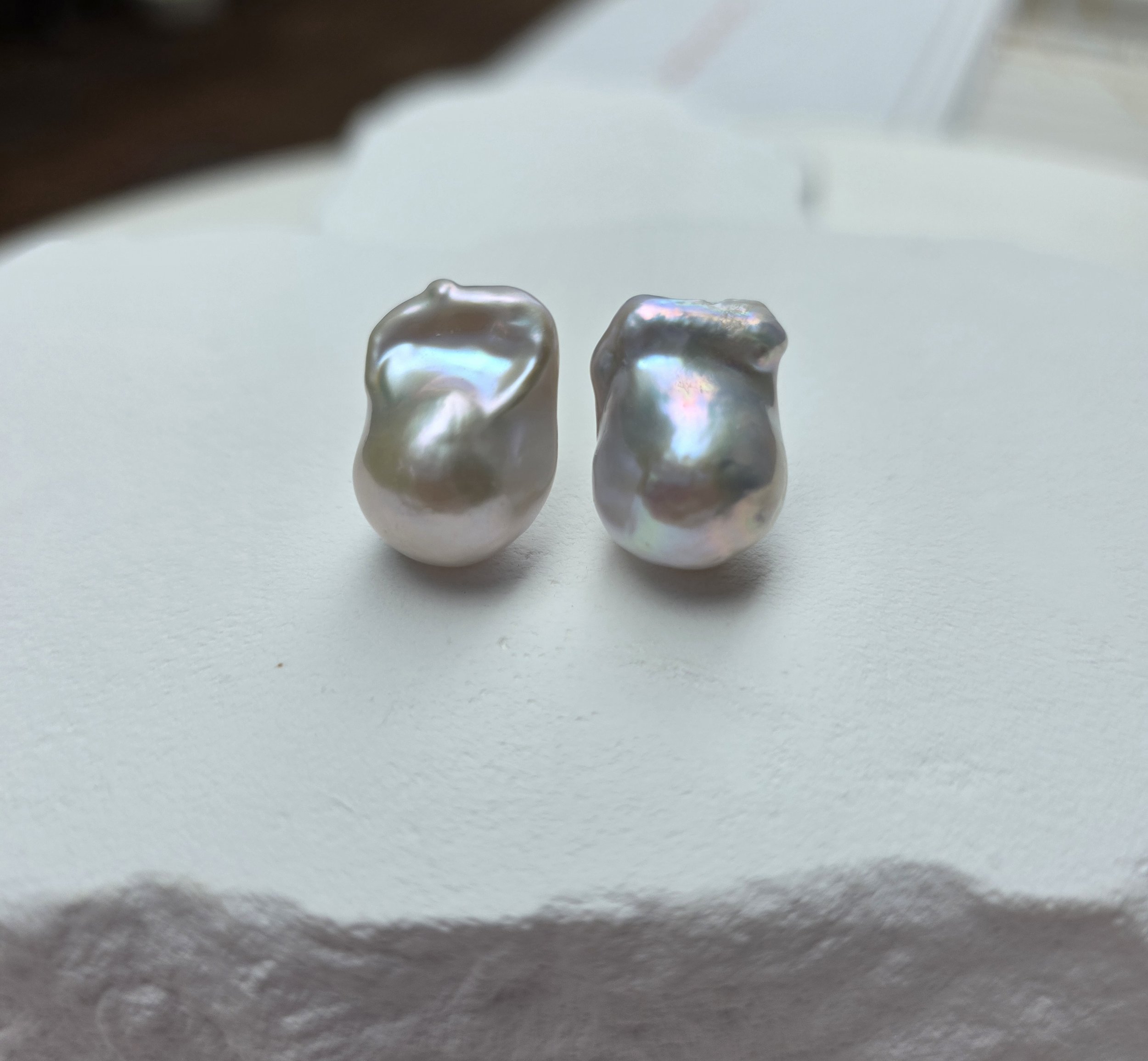Baroque Pearl Stud Earrings