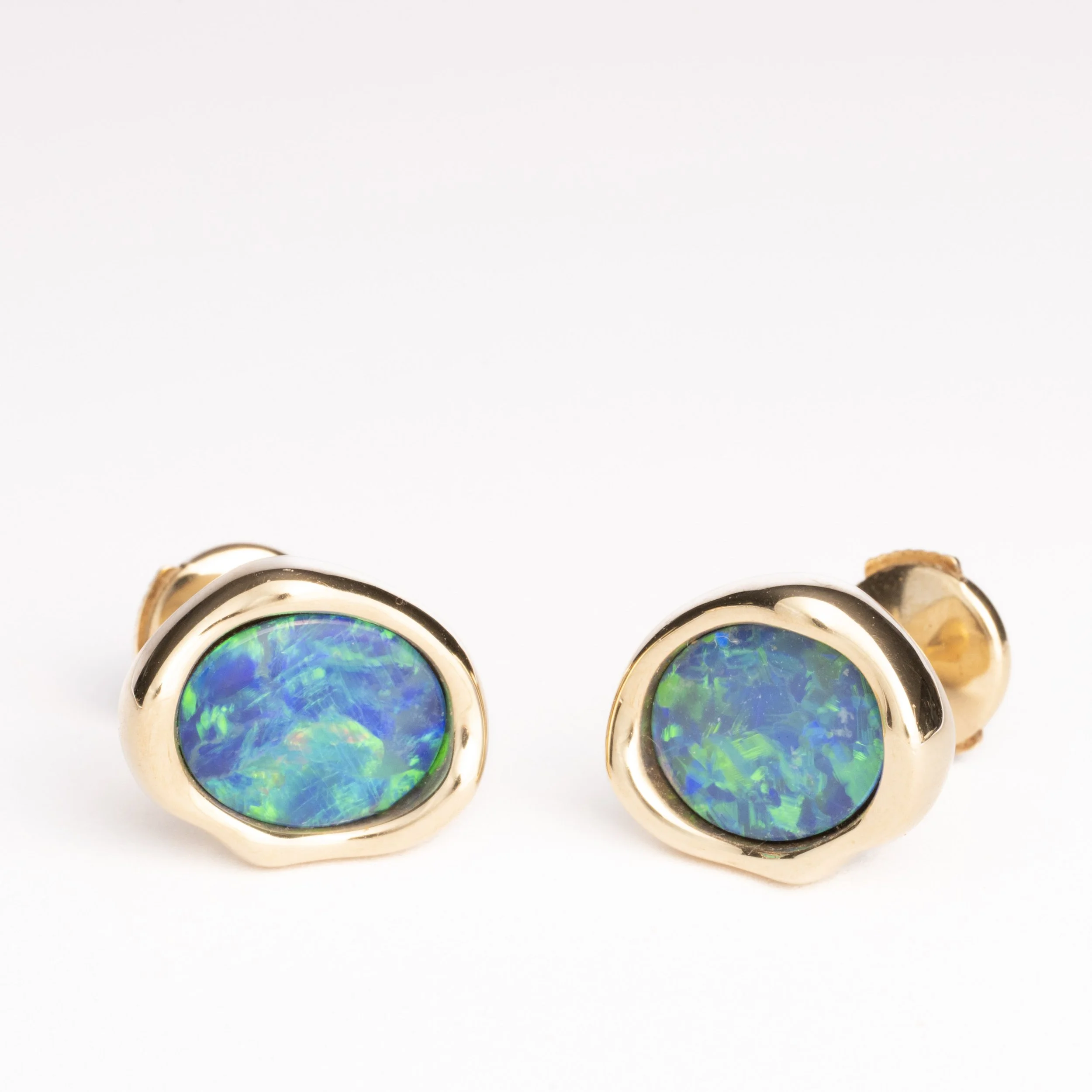 Opal Aurora stud earrings