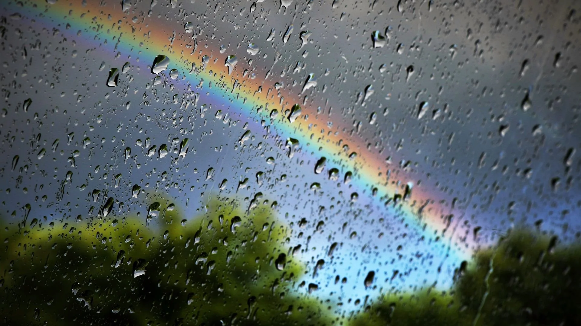 rainbow after a storm