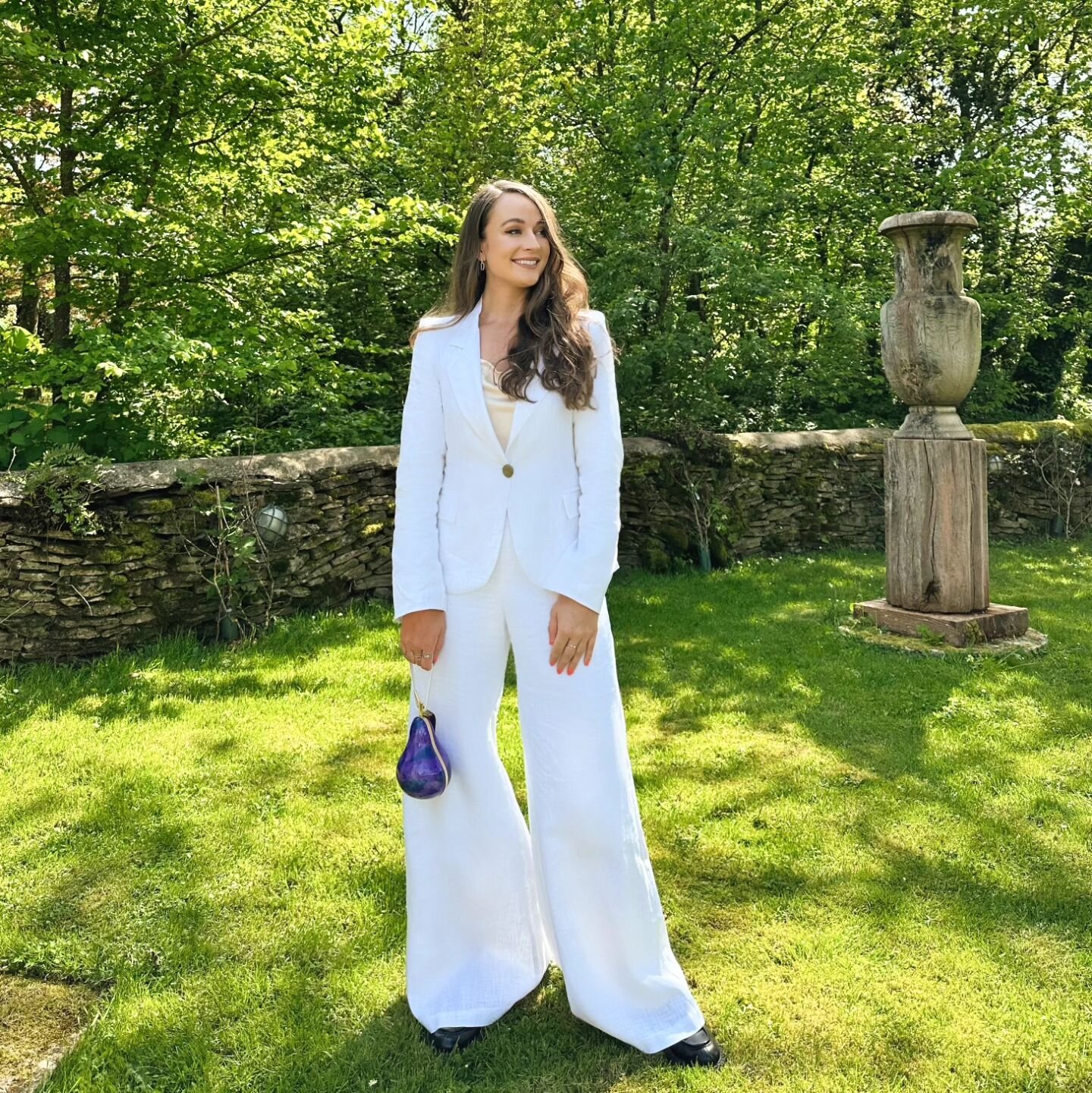 The Beautiful @ash.mcdonnell wearing our carefully crafted linen suit at Highgrove house for a @penhaligons_london  event recently ❤️❤️❤️