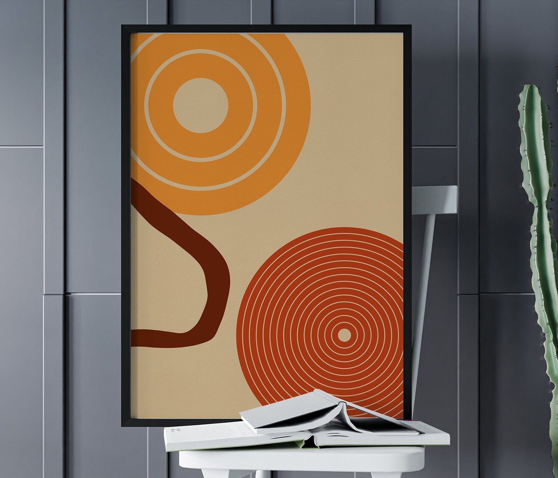 Boho Retro Abstract Printable Wall Art 2