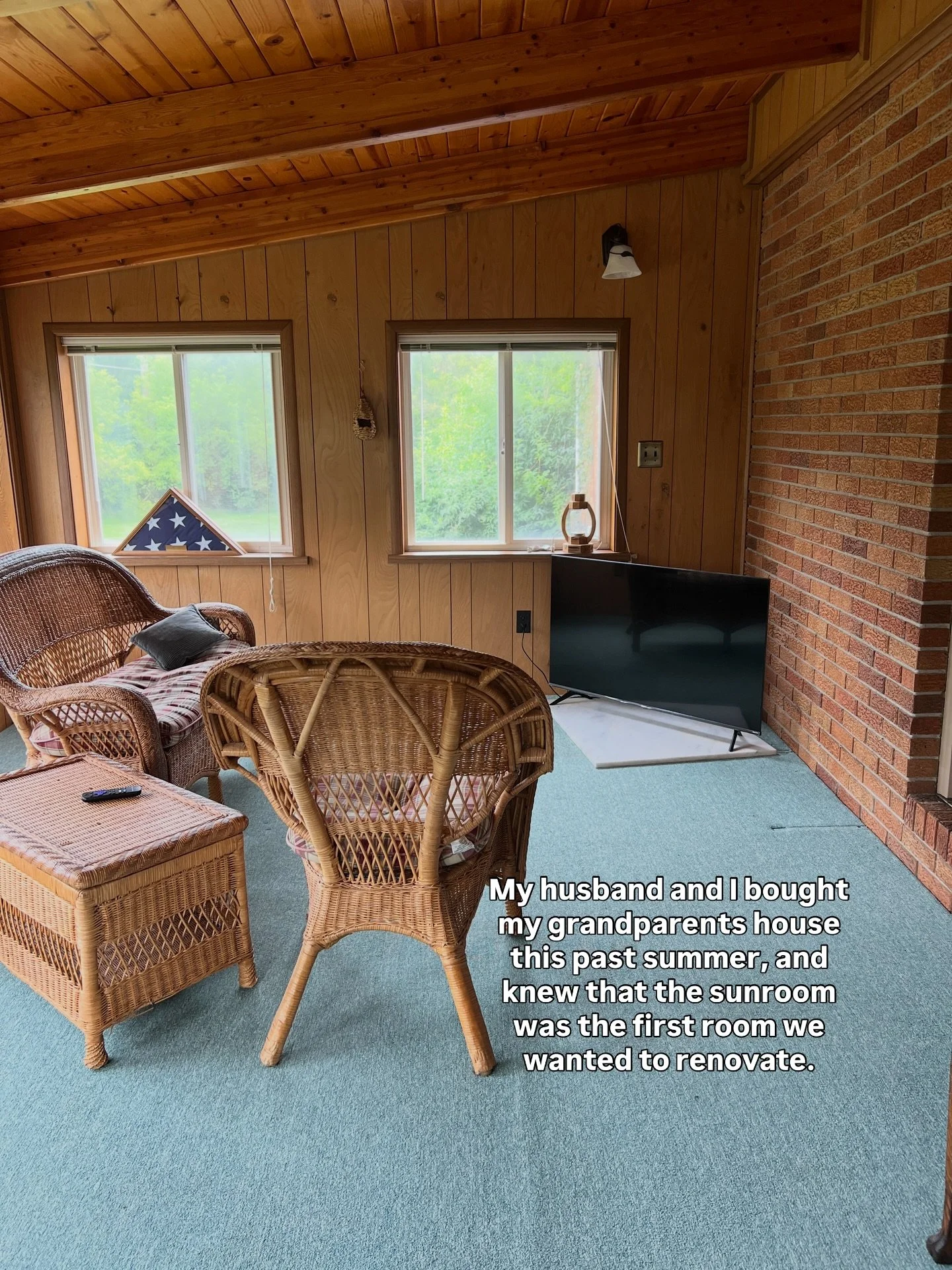 Swipe to see our full sunroom makeover!

This sunroom, once my grandparents&rsquo; house, has been a backdrop for decades of family memories. Even though it was hardly ever used as I was growing up, I&rsquo;ve always felt like this room has so much p