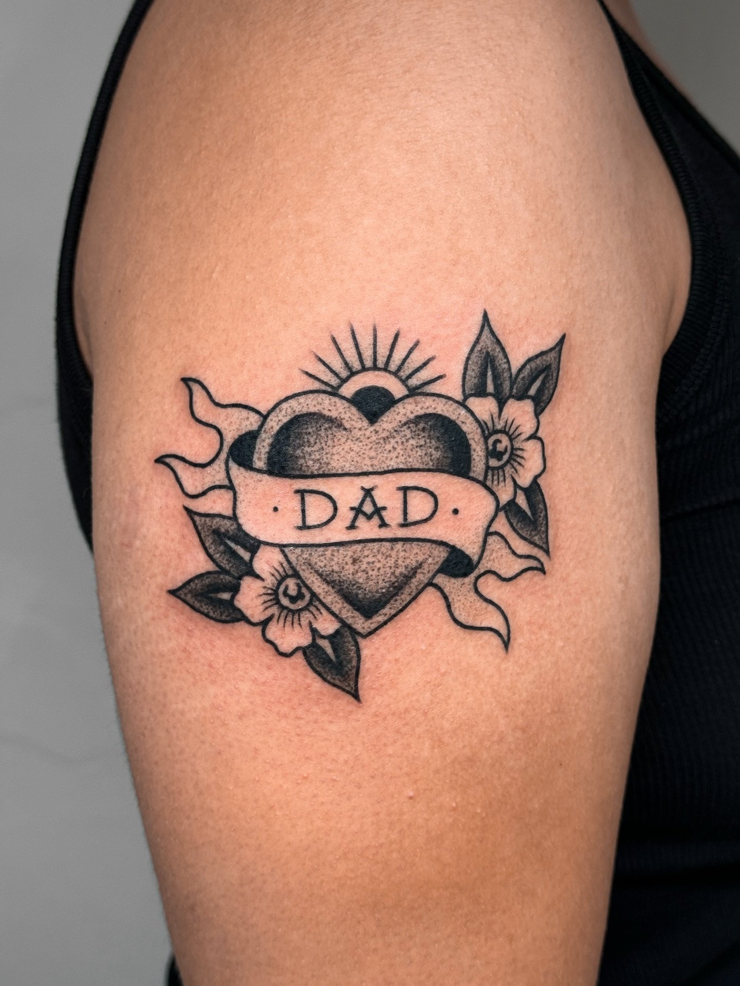 A simple classic for Asha 💘
.
#traditionaltattoo #dotworktattoo #melbournetattooartist