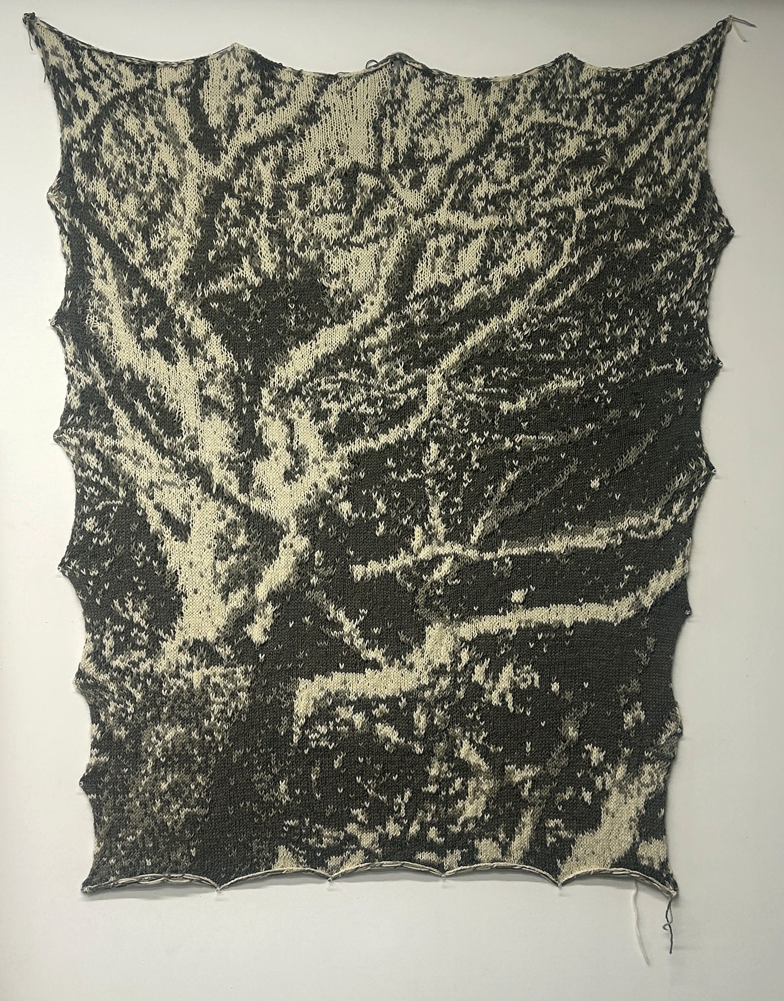 "London Plane", 46 x 60, Hand knit natural dyed wool