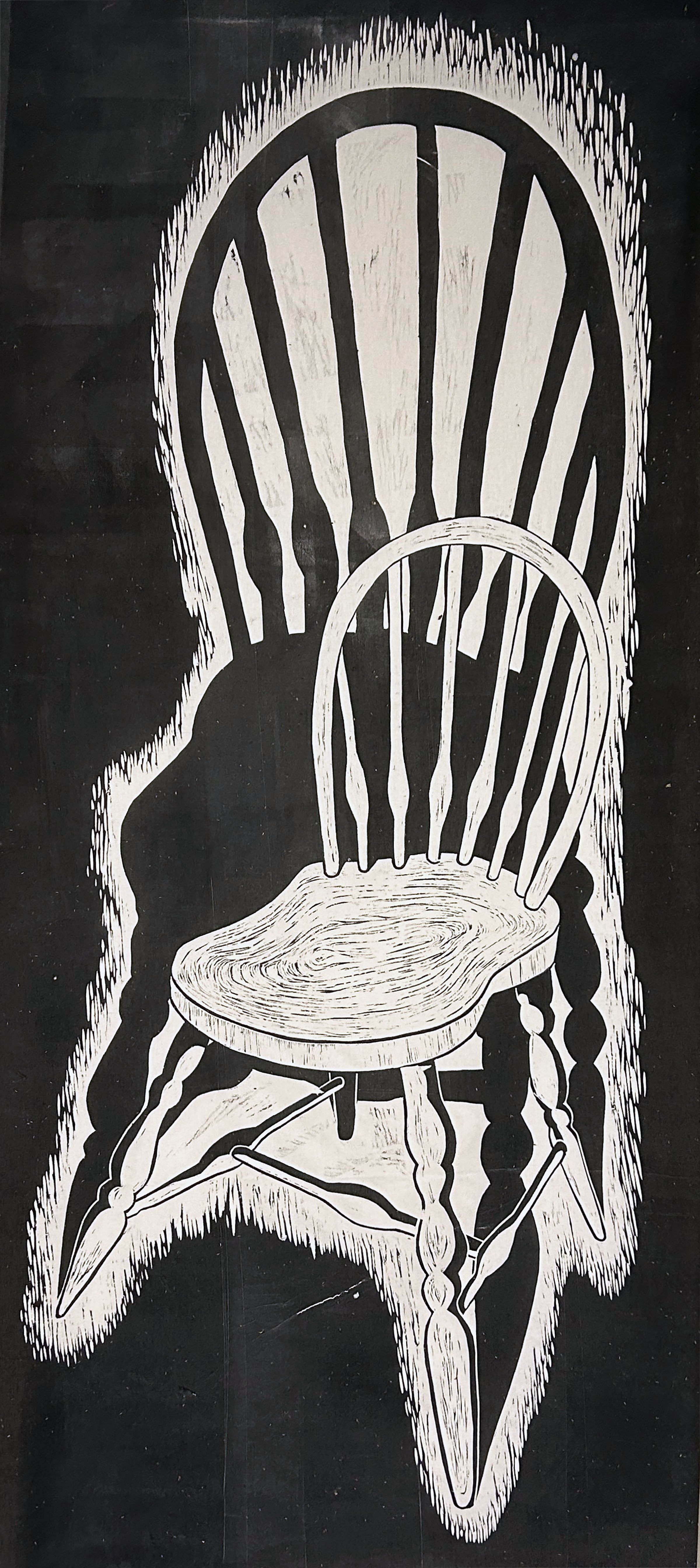 "Windsor", 40 x 80, Woodcut Print