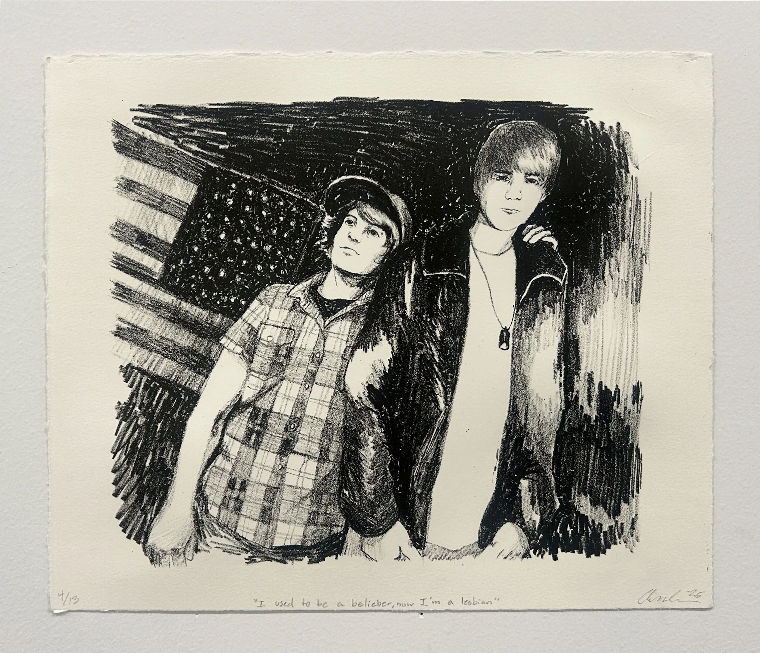 "I used to be a beliber now I'm a lesbian", Stone Lithography
