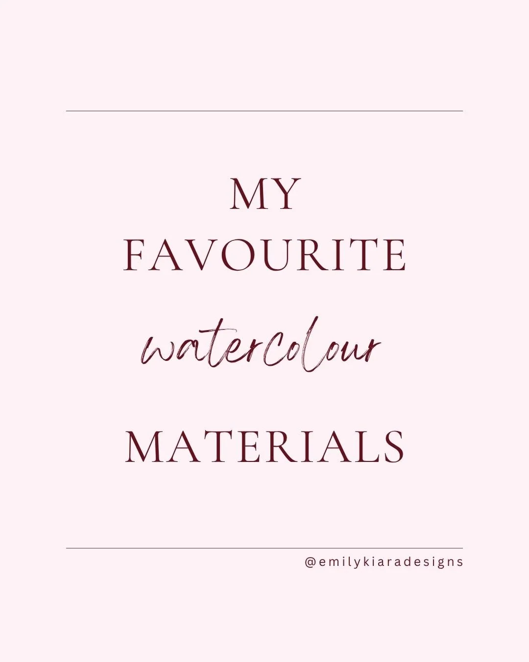 My watercolour favourites 🎨🩷